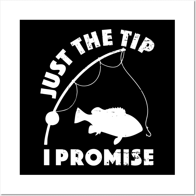 Just The Tip I Promise Fishing Funny Outfit Wall Art by alcoshirts